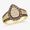 Levian Corp Le Vian Ring Featuring 1/2 Ct. Nude Diamonds 1/2 Ct. Chocolate Diamondsâ Set In 14k Honey Gold In Transparent