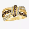 Levian Corp Le Vian Ring Featuring 1/2 Ct. Nude Diamonds 3/8 Ct. Chocolate Diamondsâ Set In 14k Honey Gold In Transparent