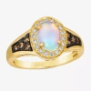 Levian Corp Le Vian Ring Featuring 5/8 Ct. Neopolitan Opal 1/5 Ct. Chocolate Diamonds 1/6 Ct. Nude Diamonds Set  In Gold