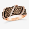 Levian Corp Le Vian Ring Featuring Chocolate Diamonds Nude Diamonds Set In 14k Strawberry Gold