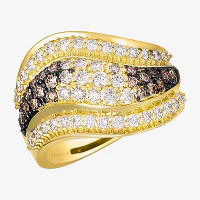 Levian Corp Le Vian Womens 1 1/4 Ct. T.w. Natural Champagne Diamond 14k Gold Cocktail Ring In Yellow