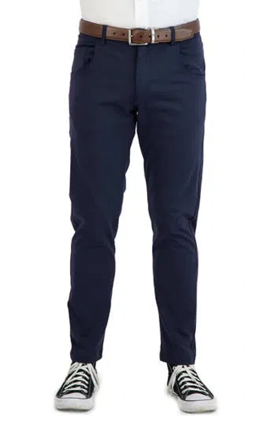 Levinas All Day Everyday Stretch Tech Chino Pants In Navy