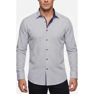 Levinas Checked Long Sleeve Cotton Shirt In Multi