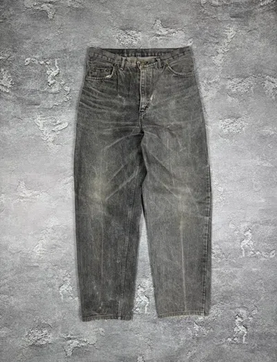 Pre-owned Levi's 1980s  501 Grey Denim Jeans Size 32 Streetwear In Gray