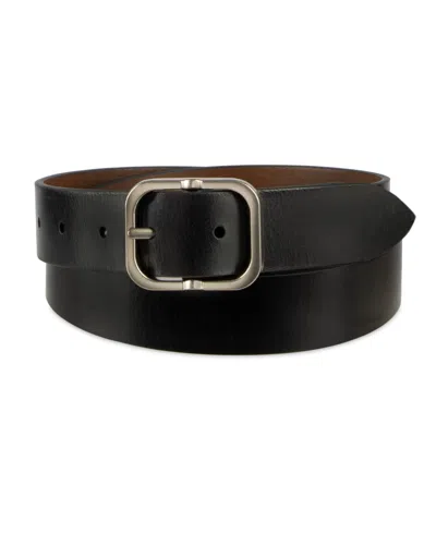 Levi's 2-in-1 Reversible Center Bar Buckle Casual Leather Belt In Black