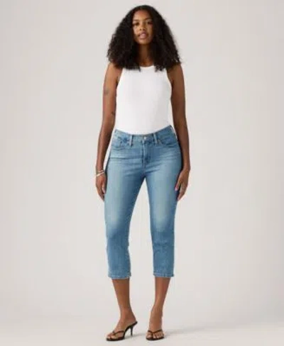 Levi's Levis 311 Shaping Skinny Mid Rise Capri Jeans 24 26w In Camp Denim