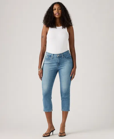 Levi's 311 Shaping Skinny Mid Rise Capri Jeans In Blue