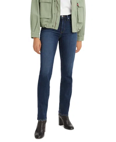 Levi's 314 Shaping Slimming Straight Leg Mid Rise Jeans In Lapis Loft