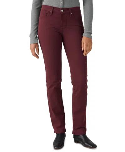 Levi's 314 Shaping Straight Leg Jeans In Short Length In Burgundy