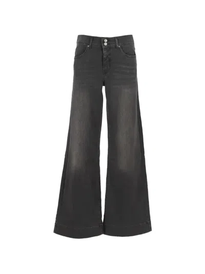 Levi's 318 Faded Flared-leg Jeans In Black