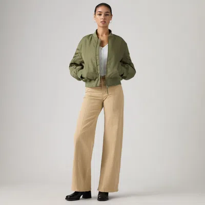 Levi's 318 Seamed Wide-leg Women's Jeans 34x32 In Brown