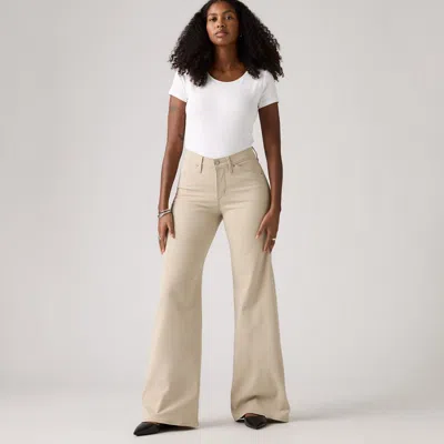Levi's 318 Shaping Notch Back Wide Leg Women's Jeans 32x34 In Neutral