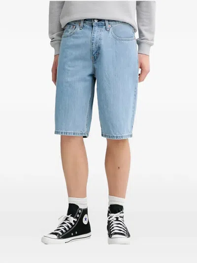 Levi's 469™ Logo-patch Pocket Denim Shorts In Blue
