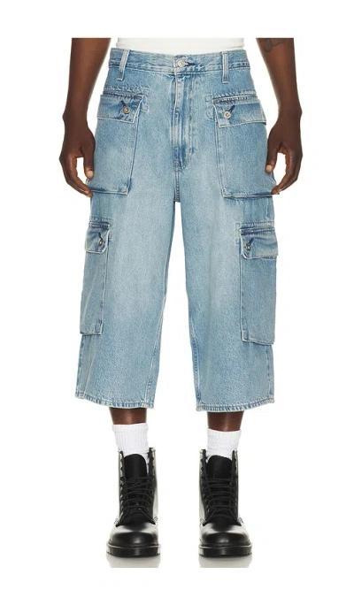 Levi's 478 Baggy Capri Cargo Jeans In Blue