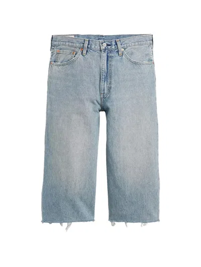 Levi's 478™ Baggy Capri Frayed Shorts In Blue