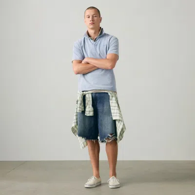 Levi's 478 Baggy Shorts In Dark Wash / Alone Together Destructed