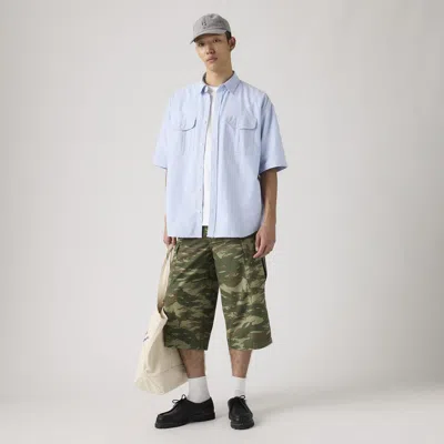 Levi's 478 Baggy Utility Men's Capri Shorts 38 In Blue