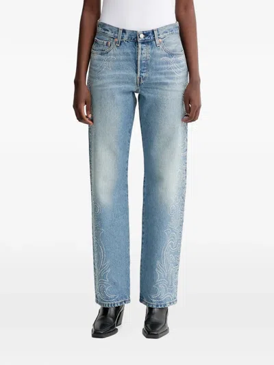 Levi's 501 Straight Leg Jeans In Blue