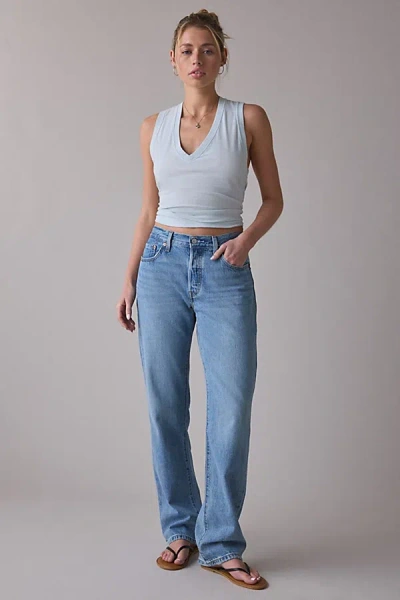 Levi's 501 '90s Lightweight Mid-rise Straight Jean In Fun Flare/medium Wash, Women's At Urban Outfitters