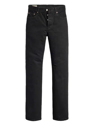 Levi's Black Cotton Straight Jeans