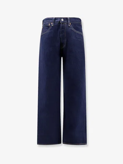 Levi's 501 Blue Denim Jeans In Multi
