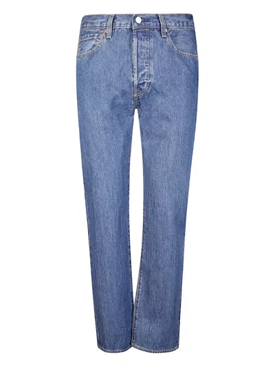 Levi's 501 Buttoned Straight-leg Jeans In Blue