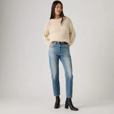 Levi's 501 Crop Lightweight Jeans In Blue