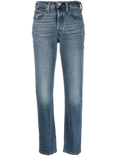 Levi's 501 Cropped Jeans In Blue