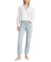 Levi's 501 Cropped Straight-leg High Rise Jeans