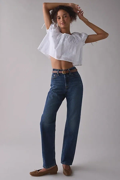 Levi's High Rise Straight Leg Jeans In Apply Now In Blue