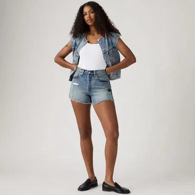 Levi's 501 Curve Women's Shorts 33 In Blue