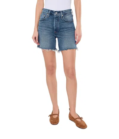 Levi's 501 Cut-off Shorts Women's Symmetry Sister Denim Button Fly Retro Jax1820 In Blue