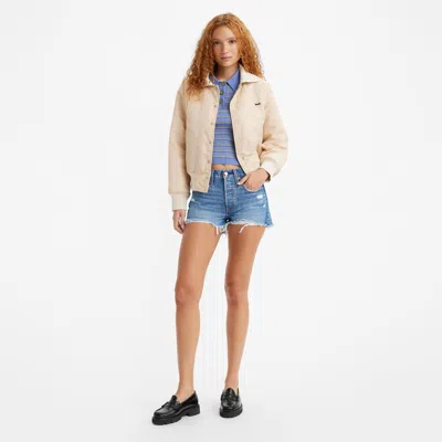 Levi's 501 High Rise Shorts In Neutral