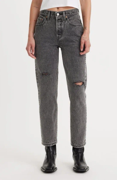 Levi's® 501® High Waist Crop Straight Leg Jeans In Gray