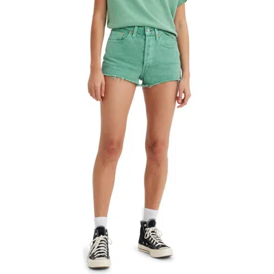 Levi's® 501® High Waist Cutoff Denim Shorts In Dusty Beryl Green Short