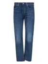 Levi's 501 Straight-leg Jeans In Light-wash Cotton In Blue