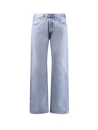 Levi's 501 Jeans Blue Denim In Gray
