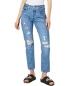 Levi's 501 Jeans Women's Blue Denim Cotton Distressed Skinny Leg Jdm1987 In Blue