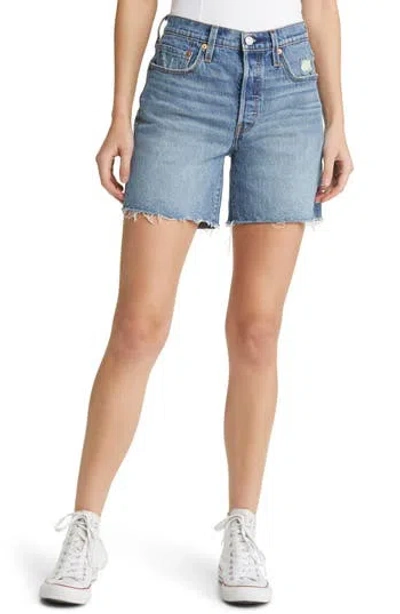 Levi's® 501® Mid Thigh Cutoff Denim Shorts In Odeon