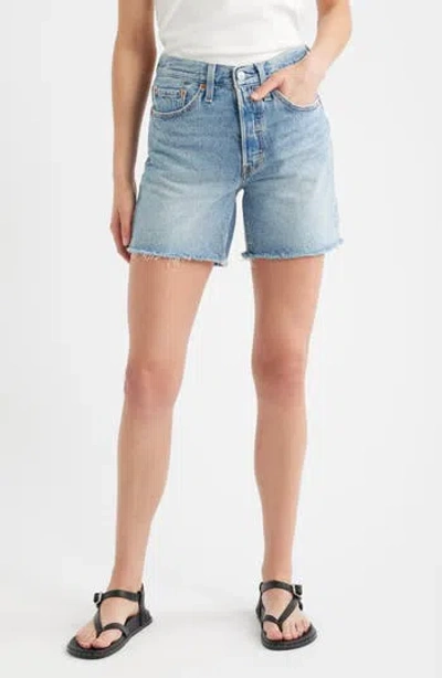 Levi's® 501® Mid Thigh Denim Cutoff Shorts In Blue