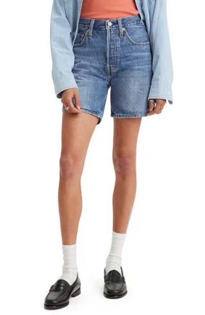 Levi's® 501® Mid Thigh Denim Shorts In Blue