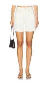 Levi's 501 Mid Thigh Shorts Ecru Booper No Damage In White