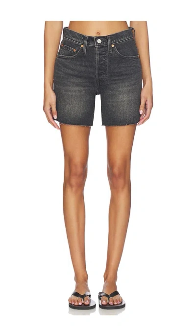 Levi's 501 Mid-thigh High Rise Straight Fit Denim Shorts In Case Close
