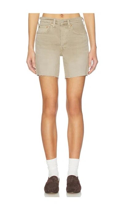 Levi's 501 Mid Thigh Short In Brown
