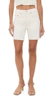 Levi's 501 Mid Thigh Shorts Ecru Booper No Damage In White