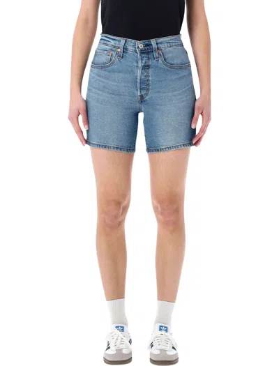 Levi's 501 Mid Tight Short In Blue