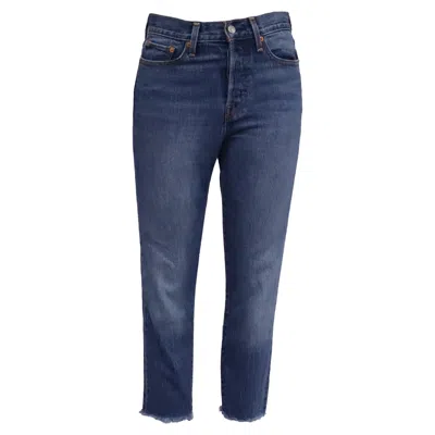 Pre-owned Levi's 501 Original Cropped Jeans In Blue Cotton