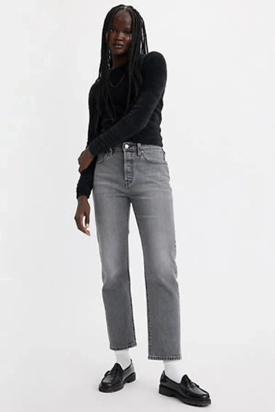 Levi's 501 Crop Jeans In Grey