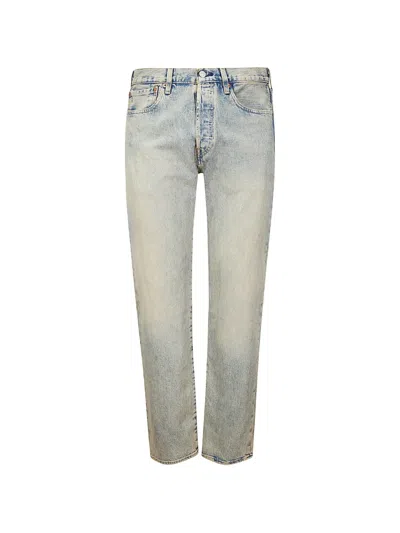 Levi's Classic Unsanforized Denim Jeans With Acid Wash Finish In Gray