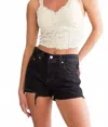 Levi's 501 Original Fit High Rise Women's Shorts In Lunar Black In Black